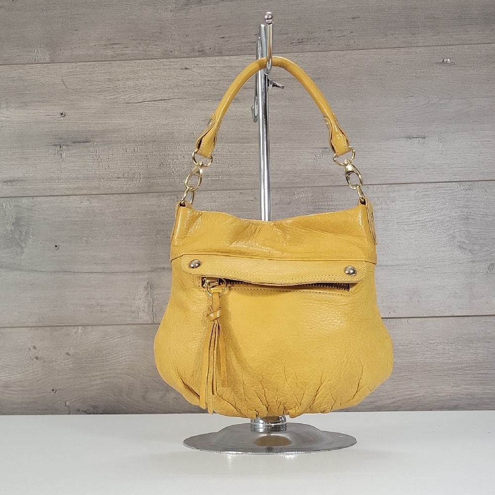 Pietro Alessandro Yellow Leather Handbag Purse Clutch Bag